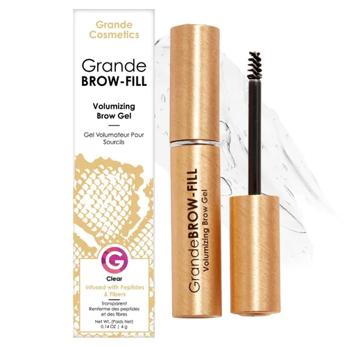 Miniatura 8 de Grande Cosmetics GrandeBROW-FILL Gel voluminizador para cejas, rímel tintado o transparente, sujeción flexible suave, resistente al agua 5. Ébano