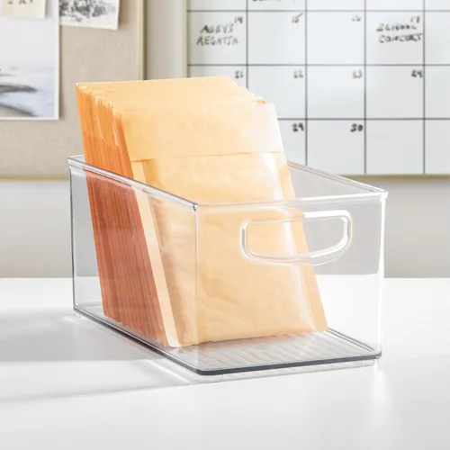 Miniatura 8 de iDesign - Contenedor apilable de plástico transparente, organizadores de cocina y almacenamiento para refrigerador y despensa Organizadores
