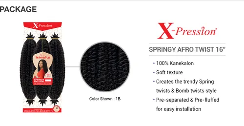 Miniatura 5 de Outre Braids Outre X-Pression Twisted Up - Trenzas de ganchillo de pelo sintético estilo afro 16 (16 pulgadas (paquete de 3, 27)
