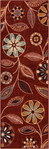 Miniatura 49 de Maples Rugs Reggie - Alfombra de pasillo floral, fabricada en Estados Unidos, lavable, antideslizante, alfombra de interior para cocina, pasillo