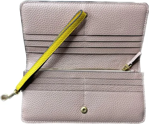 Miniatura 3 de Tory Burch Blake - Sobre de pulsera delgada de bloque de color 81318 Goldfinch Pink Moon 970, Amarillo, Pulsera