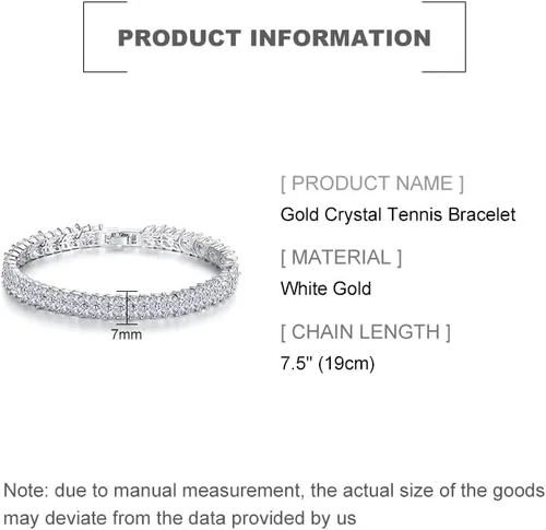 Miniatura 2 de Pulsera de tenis de cristal de oro de 14 quilates para mujer, diseño de hojas delicadas, bisel con bisel y ajuste de cristal natural, regalo