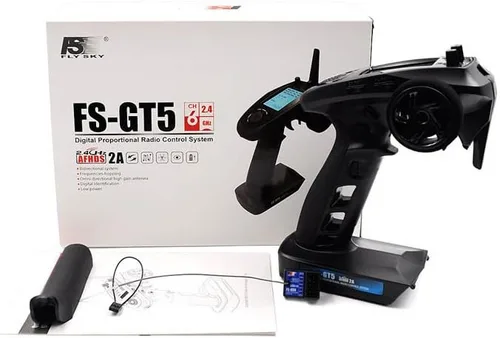 Miniatura 8 de Goolsky Flysky FS-GT5 2.4G 6CH Transmisor Control remoto con receptor FS-BS6 para RC Car Crawler Boat