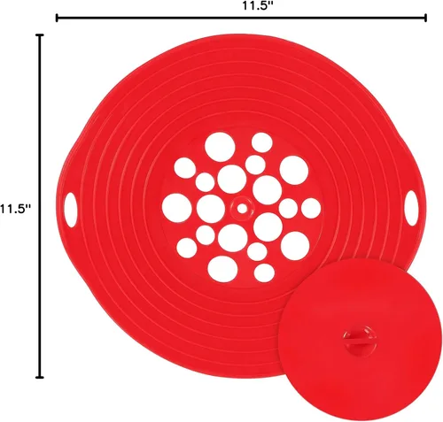 Miniatura 10 de Tapa de tapón para hervir sobre derrames para olla de vapor, cubierta de silicona sin BPA de 11.5 pulgadas, utilizada en utensilios para hornear