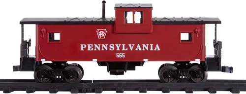 Miniatura 15 de Juego de tren de juguete Lionel Pennsylvania Flyer a batería, escala O, con control remoto, locomotora, vagones de tren y vía con efectos auténticos