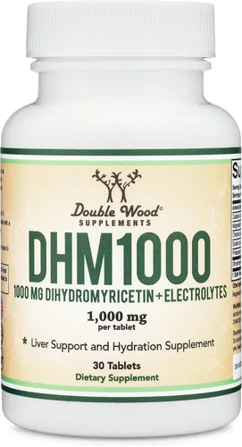 Miniatura 5 de Tabletas de dihidromiricetina (DHM) DHM1000 – El suplemento DHM más potente del mercado – 1,000 mg por cápsula (30 unidades) mejorado