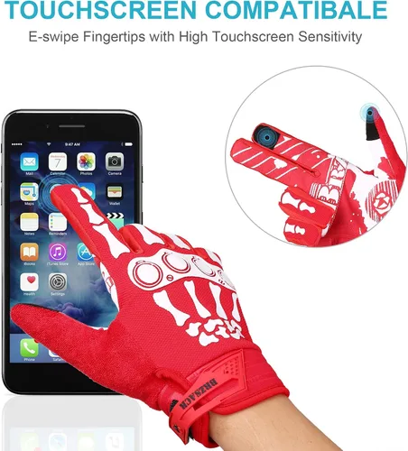 Miniatura 5 de Guantes de ciclismo de esqueleto de hueso para motocicleta guantes de bicicleta acolchados de montaña para hombres y mujeres resistencia al aire