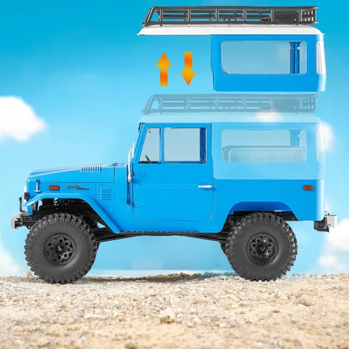 Miniatura 8 de BEEZRC FMS 1/10 RC Crawler FJ40 Toyota con licencia RS 4WD 2.4G Modelo RC Car Hobby 4x4 RC Rock Crawler Offroad RC Truck RC Auto de control remoto