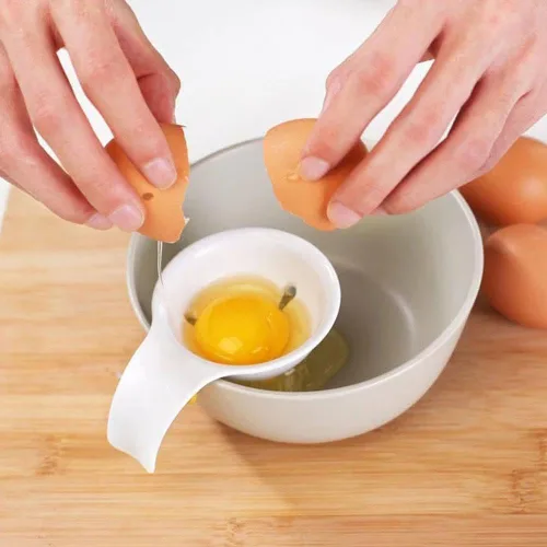 Separador de yema de huevo, separador de huevo para huevos crudos, colador separador de yema de huevo para hornear pasteles, separador de huevos de