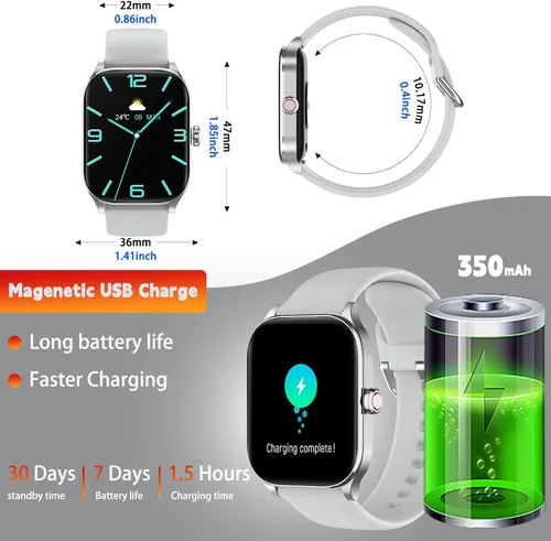 Miniatura 8 de Odsslgw Reloj inteligente para mujeres y hombres (respuesta/hacer llamadas), relojes inteligentes con monitor de sueño/estrés, seguimiento