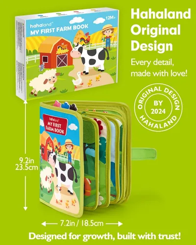 Miniatura 8 de hahaland Libro de actividades para niños pequeños de 1 a 3 años – Juguetes Montessori para niños de 1 año, regalos para niñas, juguetes educativos