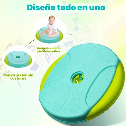 Miniatura 7 de VROGTIK Juguetes de dinosaurio para sentarse y girar para niños pequeños de 1 a 3 años, asiento giratorio de 360° con luces LED y música, regalo