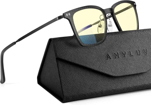 Miniatura 12 de ANYLUV Gafas de luz azul para hombre Gafas de bloqueo de luz azul: gafas ligeras de luz azul de fibra de carbono antifatiga regalo