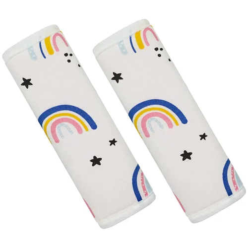 Miniatura 8 de Funda para correa de bebé para niños, 2 fundas para cinturón de seguridad de automóvil, protector de almohadilla para el cuello para niños recién