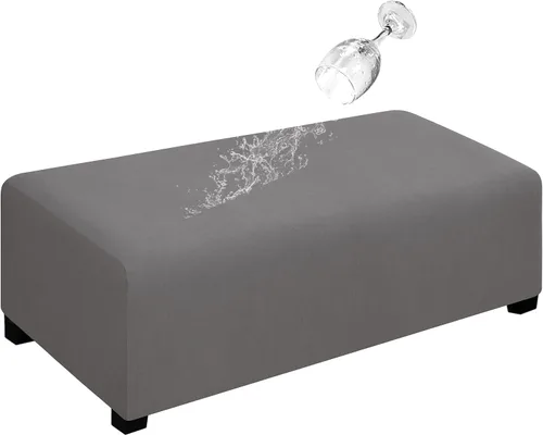 Miniatura 30 de Easy-Going Funda para Otomán Elástica 100% Doble Impermeable Rectangular Plegable Taburete de Almacenamiento Protector de Muebles Funda Suave