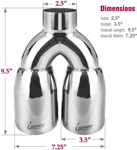 Miniatura 3 de Caño de escape doble de 2,5 pulgadas