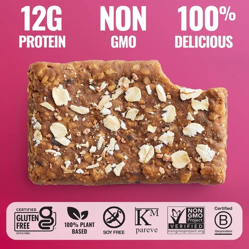 Miniatura 4 de The GFB Barras de Proteína de Avena y Pasas - Sin Gluten, a Base de Plantas, Sin OGM, Fabricadas de Forma Sostenible – Ridículamente Sabrosas