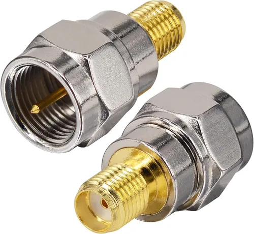onelinkmore Conectores coaxiales tipo F macho a SMA hembra, conector SMA, adaptador de antena de RF, convertidor de antena de prueba para escáner,