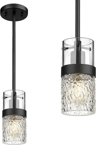 Miniatura 6 de LMS Juegos de luces, juego de 2 unidades a juego, moderno accesorio de iluminación colgante industrial o lámparas de baño de 3 luces, LMS-188