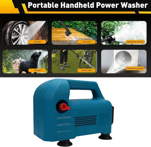 Miniatura 6 de Naroote Lavadora a presión eléctrica, motor sin escobillas de cobre 725PSI, 2800 rpm, funciona con pilas, ligera, máquina de limpieza de alta