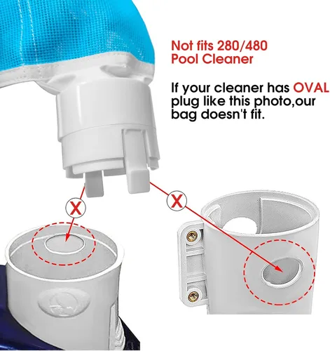 Miniatura 3 de 360 bolsas de hojas para limpiar piscinas con cremallera de mayor capacidad 9-100-1012 - Red de repuesto compatible con Zodiac Polaris 360 380