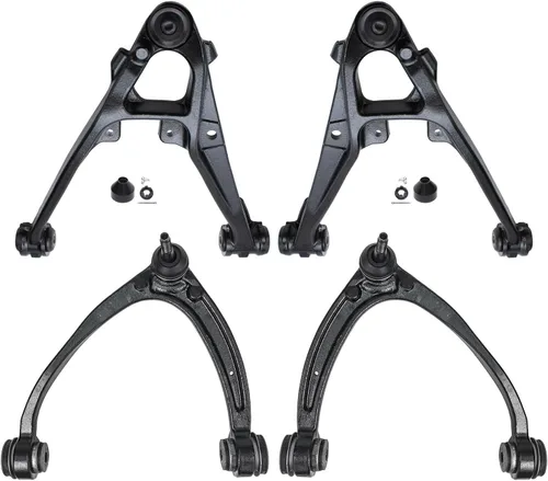 Miniatura 165 de Detroit Axle - Brazos de control superiores traseros para Chrysler 300 Dodge Challenger Charger Magnum, reemplazo del conjunto de brazos de control