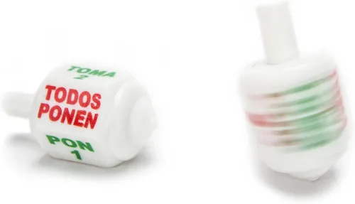 Miniatura 7 de Classic Mexican Pirinola Toma Todo - Pieza de plástico sólido, 5 unidades, multicolor (5 unidades)