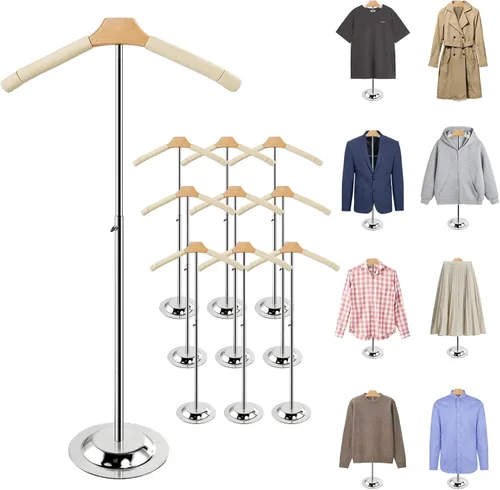 Miniatura 7 de Soporte de exhibición ajustable para camisas, 2 piezas, soporte de exhibición de camisetas de 20-35 pulgadas de altura para vendedores, camisa