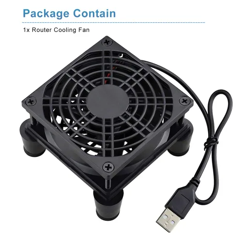 Miniatura 7 de GDSTIME Enfriador de ventilador de enrutador pequeño de 3.150 in con controlador de 3 velocidades L/M/H, CC 5V USB alimentado por USB, ventiladores