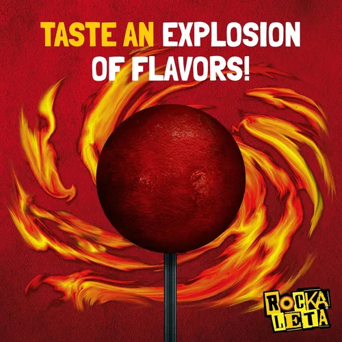 Miniatura 5 de Sonrics Rockaleta Lollipop Chili Capas con Centro de Gomas, Picante, Agriduras, Dulces Paletas, Caja Dispensador de 25.3 oz (Paquete de 8)