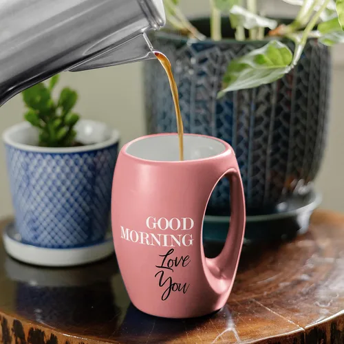 Miniatura 5 de Pavilion Gift Company - Taza de café grande de 16 onzas con texto en inglés «Good Morning Love You», tazas para mamá, abuela, hermana, hija, amiga