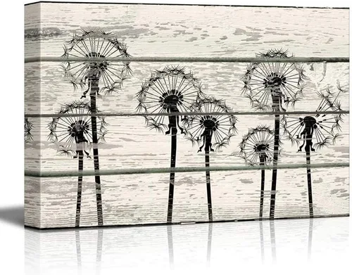Miniatura 49 de wall26 - Obra de arte con estampado de madera de ciervo en bosque de abedules - Lienzo rústico para pared, arte para el hogar - 16 x 24 pulgadas