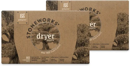Miniatura 7 de Grab Green, Stoneworks, Hojas para secadora, 80 hojas compostables (rama de abedul)