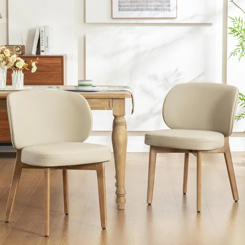 Miniatura 37 de YOUNIKE Silla de comedor con respaldo alto, silla única de cocina estilo moderno de mediados de siglo, silla acentuada sin brazos de tela bouclé