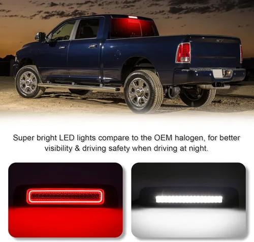 Miniatura 2 de Luz de freno LED de tercera luz compatible con Ram 1500 2009-2018/ Ram 2500 3500 2010-2018/ Ram 4500 5500 2011-2018, Luz de carga de freno