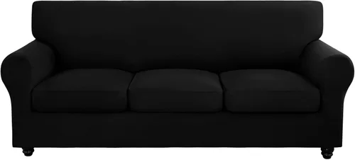 Miniatura 30 de SearchI Funda elástica para sofá con estampado, Fundas para sofá con diseño floral, 2 piezas de funda elástica para sillón con funda de cojín
