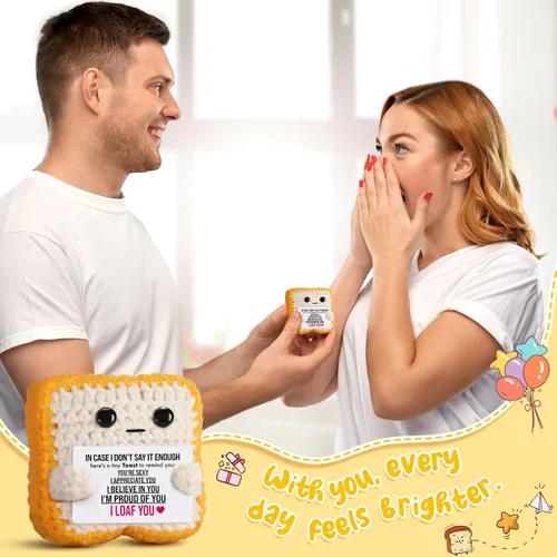 Miniatura 6 de Regalos de aniversario de boda, San Valentín, para mujer y hombre, recuerdo sentimental con mensaje “I Loaf You” (Te quiero), regalos de Navidad
