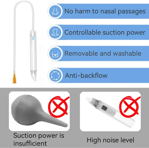 Miniatura 3 de Aspirador nasal para bebé con 24 filtros, succionador de nariz para bebé para niños pequeños, compatible con Dr. Noze Best NozeBot Aspirador nasal
