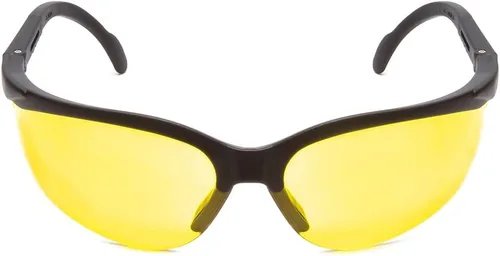 Miniatura 4 de Calabria ANSI Z87+S - Gafas de seguridad tintadas amarillas para hombres y mujeres, envolventes, antivaho, resistentes a los arañazos, protección