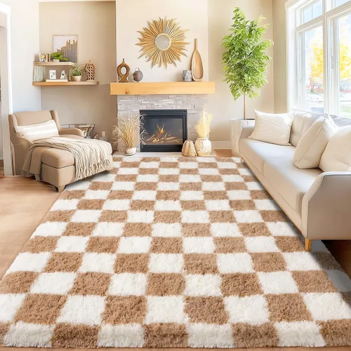 Miniatura 73 de Awaytail Alfombra Esponjosa Lavable 2x3 Pies, Pura Negra Alfombra para Silla de Escritorio Antideslizante, Alfombra Supersuave para Niños