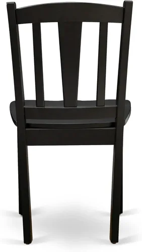 Miniatura 8 de East West Furniture El juego de comedor de 3 piezas AMDL3-BCH-W contiene una mesa de cocina redonda con pedestal y 2 sillas de comedor, 36 x 36
