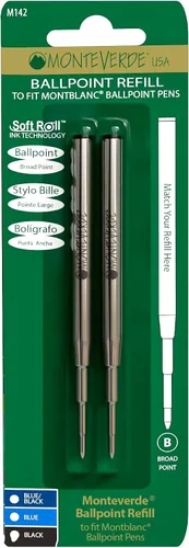 Miniatura 5 de Monteverde USA Ballpoint Refill (to Fit Montblanc) Broad Point (M14)