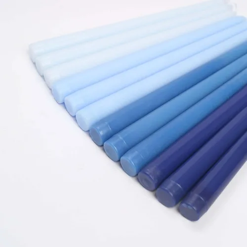 Miniatura 2 de Efavormart - Paquete de 12 velas cónicas de cera prémium de 10 pulgadas, color azul mezclado metálico, velas sin perfume