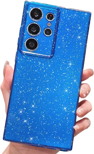 Miniatura 161 de MINSCOSE Compatible con Samsung Galaxy S22 Plus Case, Bonito Color Neón Brillante, con Purpurina Brillante Delgada Resistente a Golpes de Silicona