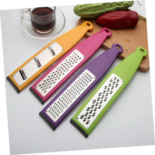 Miniatura 9 de SHOWERORO Rallador de acero inoxidable multifuncional para cortar verduras con mango antideslizante para patatas, zanahorias, ajo, utensilios
