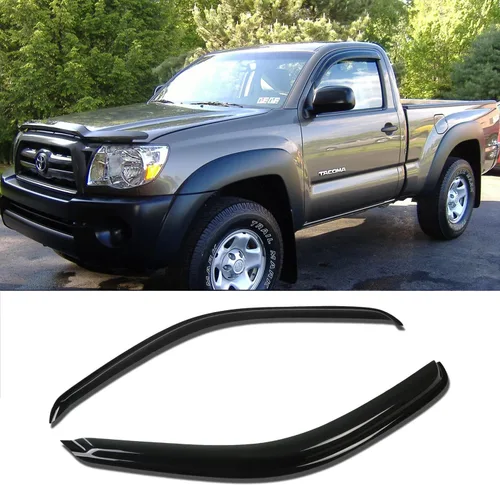 Miniatura 11 de 94948 Deflector de viento para ventana lateral, 4 piezas de montaje exterior, bonito juego de protectores de lluvia, visera de ventana para Toyota