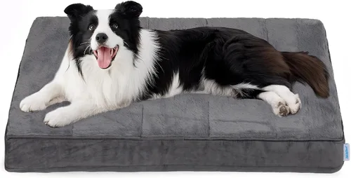 Miniatura 8 de Tapete para jaula para perros de tamaño XL, cama de espuma viscoelástica de 41 x 27 pulgadas, lavable y antideslizante, tapete ultrasuave para Oscuro