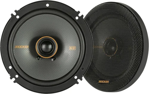 KICKER 51KSC6504 KS-Series - Altavoces coaxiales de 6.5 pulgadas con tweeters de 0.75 pulgadas, 4 ohmios, par