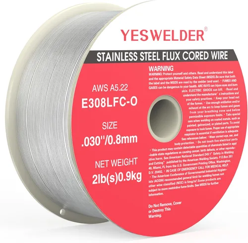 Miniatura 12 de YESWELDER Alambre sólido MIG de acero inoxidable ER308L .030 de diámetro, 2 libras, 3 paquetes de alambre de soldadura de carrete de plástico ABS