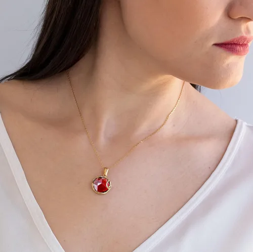 Miniatura 7 de Collar de piedras preciosas chapado en oro de 14 quilates para mujer, collares de oro de 14 quilates para mujer, oro sobre plata esterlina 925